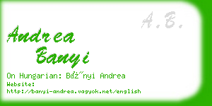 andrea banyi business card